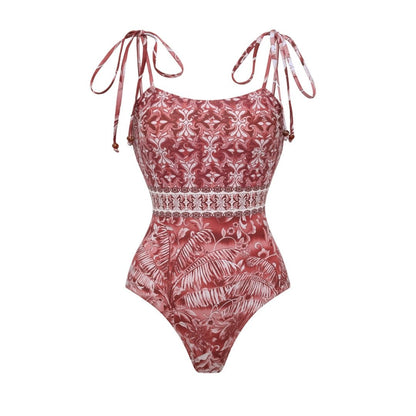 Ralo Women’s Casual Loose-Fit Ethnic-Style Tassel One-Piece Swimsuit - RALO COLLECTION STUDIO