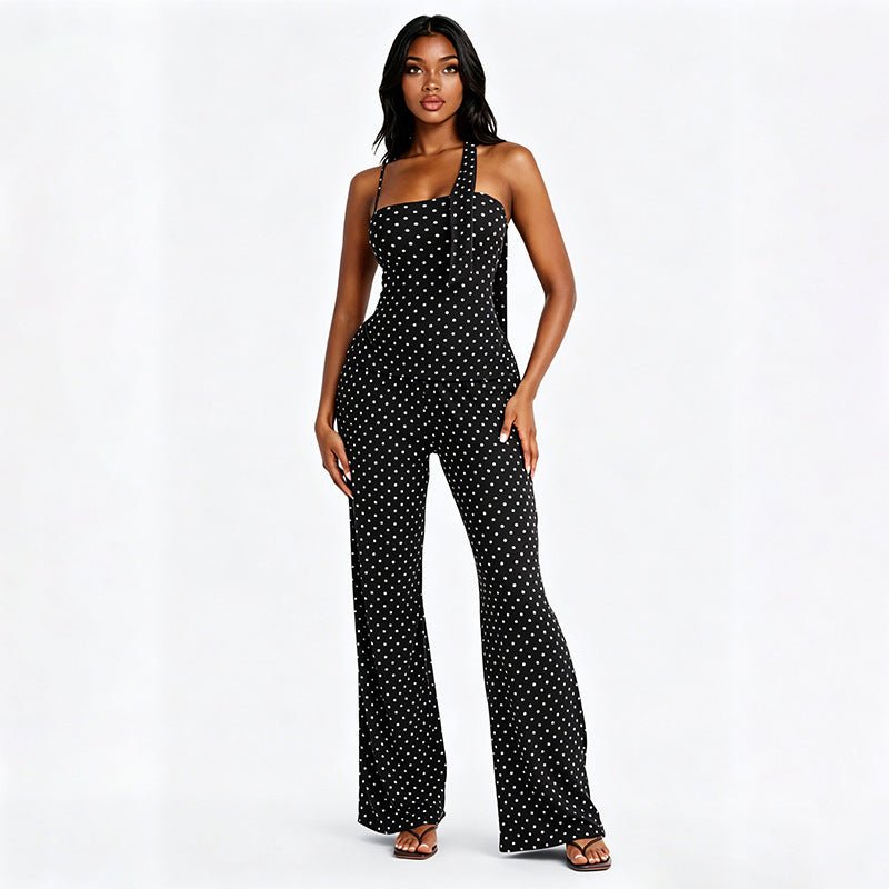 Ralo Women’s Polka Dot Tank Top & Full-Length Pants Set - RALO COLLECTION STUDIO