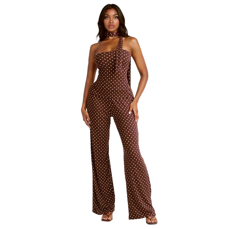 Ralo Women’s Polka Dot Tank Top & Full-Length Pants Set - RALO COLLECTION STUDIO