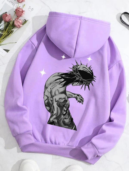 Women's Fashion Casual Letter Jesus Print Hoodie - RALO COLLECTION STUDIO