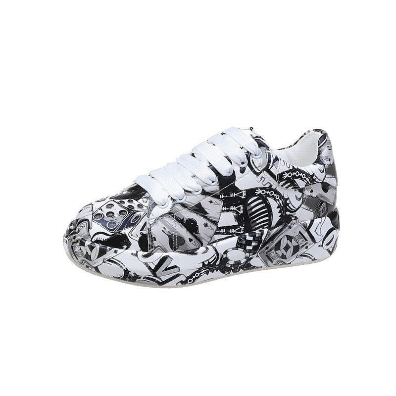 Women's Fashion Platform Casual Shoes Painted Sneakers - RALO COLLECTION STUDIO