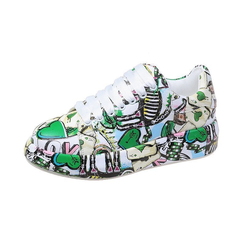 Women's Fashion Platform Casual Shoes Painted Sneakers - RALO COLLECTION STUDIO