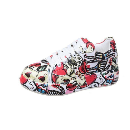 Women's Fashion Platform Casual Shoes Painted Sneakers - RALO COLLECTION STUDIO