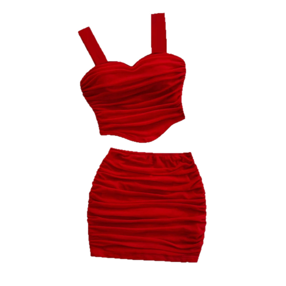 Ralo Women’s Fashionable Cinched-Waist Tube Top Set - RALO COLLECTION STUDIO
