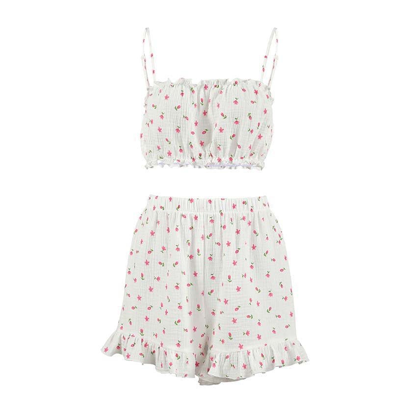 Ralo Women’s Printed Cotton Sleeveless Shorts Set - RALO COLLECTION STUDIO