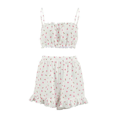 Ralo Women’s Printed Cotton Sleeveless Shorts Set - RALO COLLECTION STUDIO