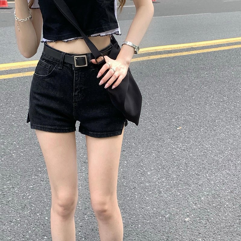 Women's High Waist Skinny Denim Shorts - RALO COLLECTION STUDIO