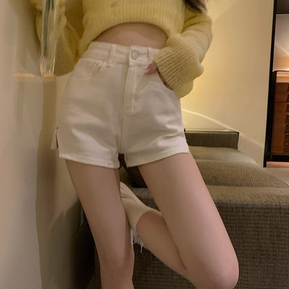 Women's High Waist Skinny Denim Shorts - RALO COLLECTION STUDIO