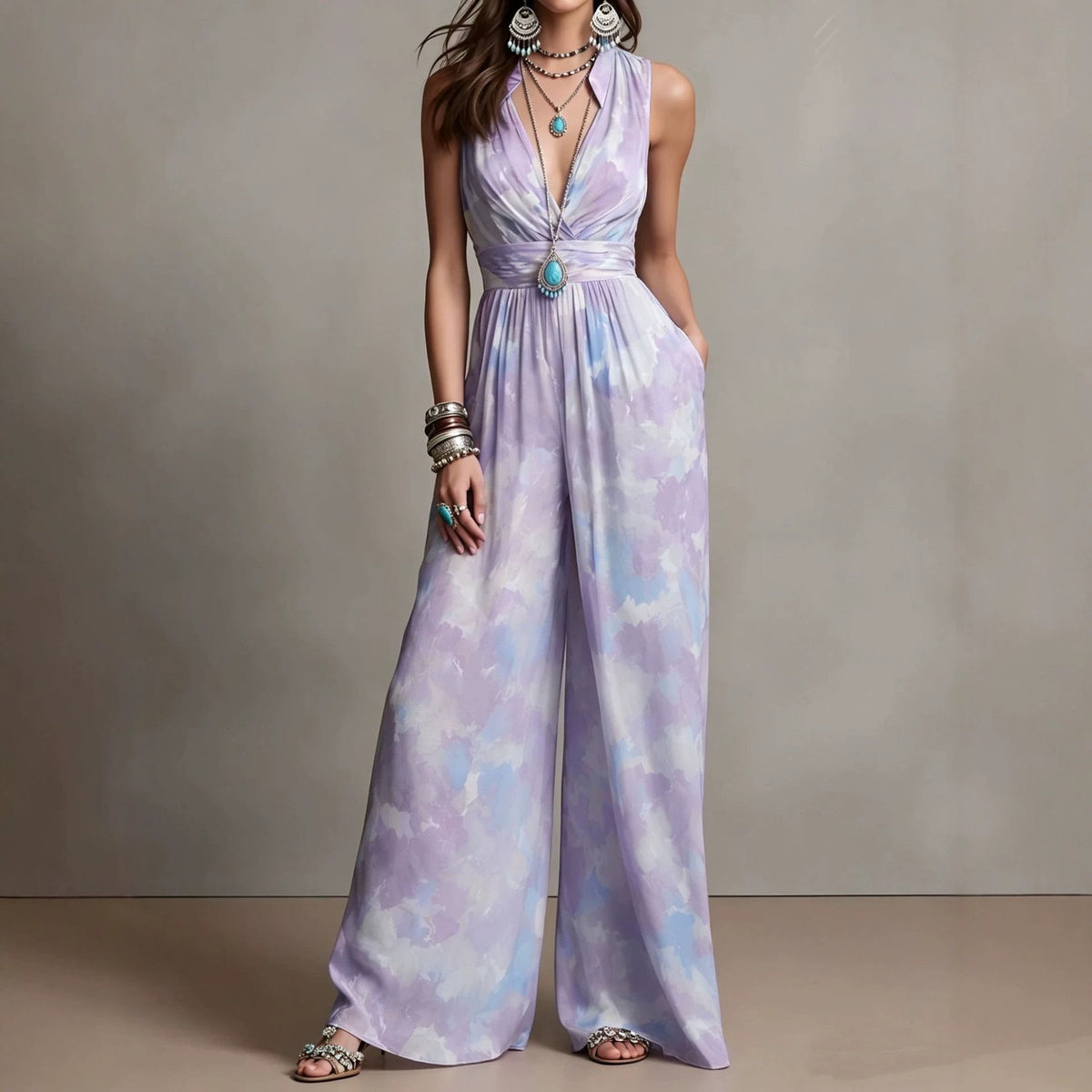 RALLO Women’s Fashion Waist-Cinching Jumpsuit - RALO COLLECTION STUDIO