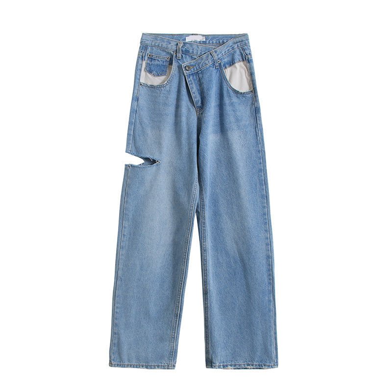 Women's New Ripped Loose High Waist Jeans - RALO COLLECTION STUDIO