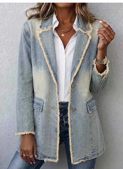 Women's American Vintage Spring and Autumn Denim Jacket Ralo Collection - RALO COLLECTION STUDIO