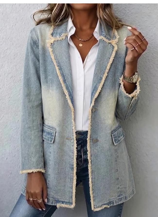Women's American Vintage Spring and Autumn Denim Jacket Ralo Collection - RALO COLLECTION STUDIO