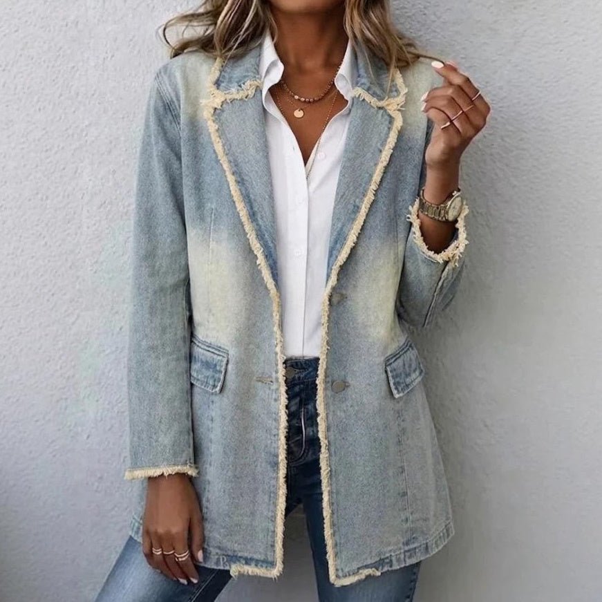 Women's American Vintage Spring and Autumn Denim Jacket Ralo Collection - RALO COLLECTION STUDIO