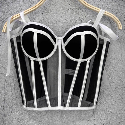 Womens Sexy Strapless Bandeau With Waist-cinching Straps - RALO COLLECTION STUDIO