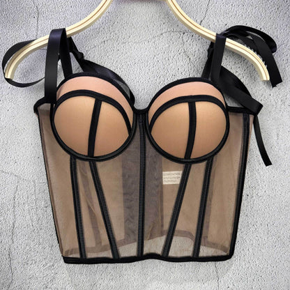 Womens Sexy Strapless Bandeau With Waist-cinching Straps - RALO COLLECTION STUDIO