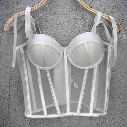 Womens Sexy Strapless Bandeau With Waist-cinching Straps - RALO COLLECTION STUDIO
