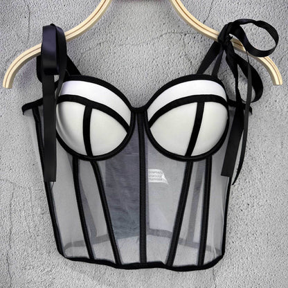 Womens Sexy Strapless Bandeau With Waist-cinching Straps - RALO COLLECTION STUDIO