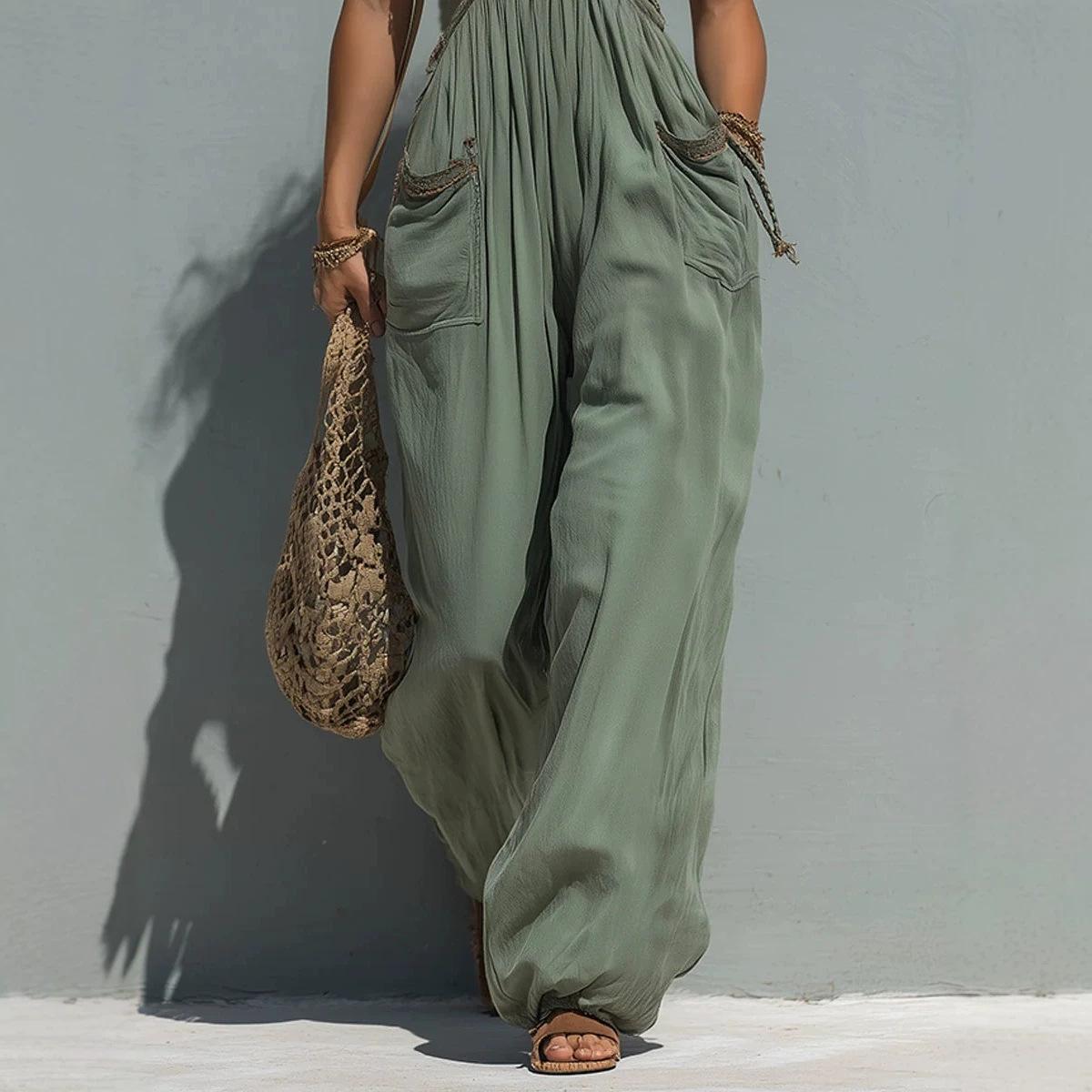 Womens Solid-color Strapless Sleeveless Jumpsuit - RALO COLLECTION STUDIO