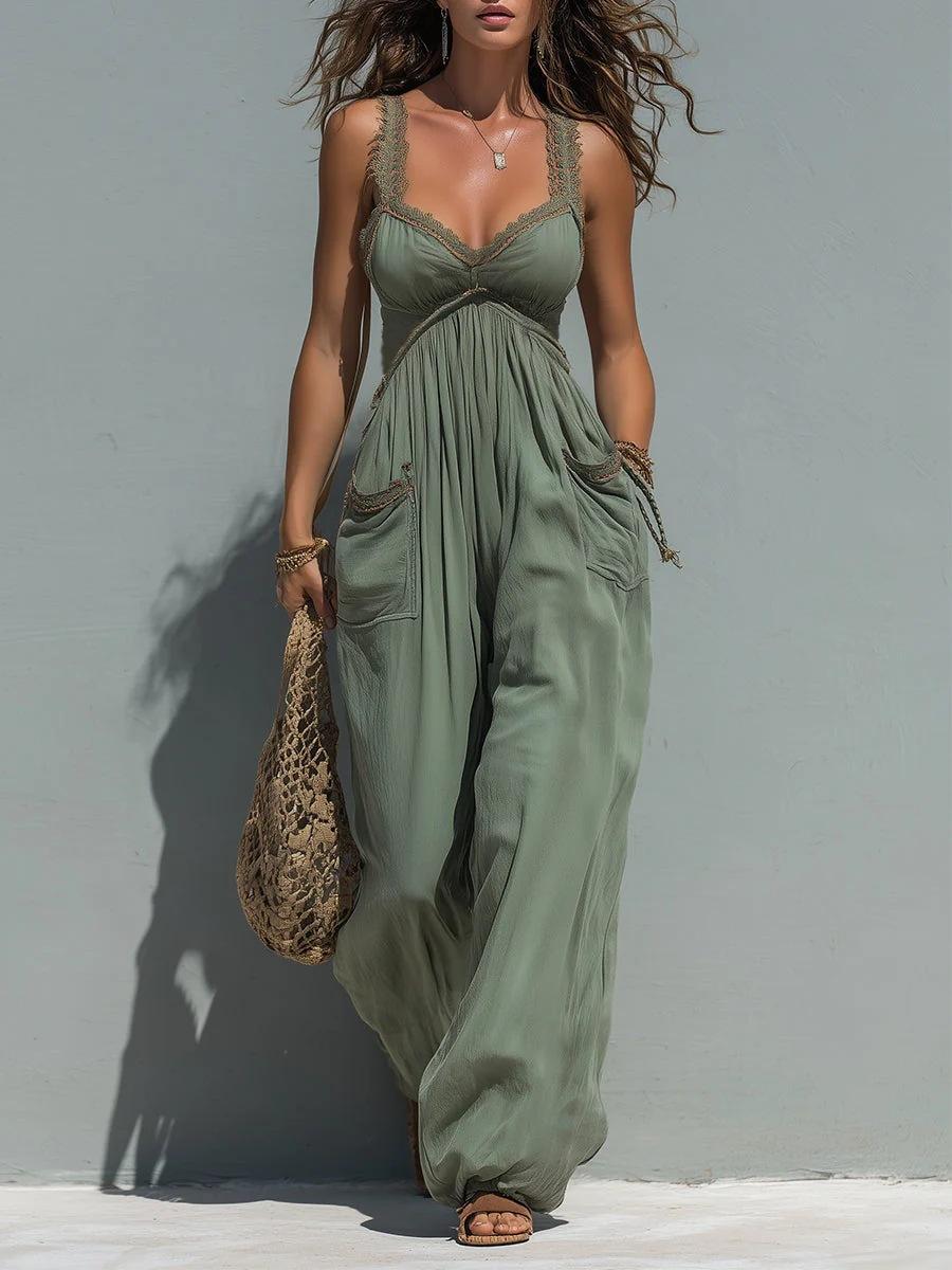 Womens Solid-color Strapless Sleeveless Jumpsuit - RALO COLLECTION STUDIO