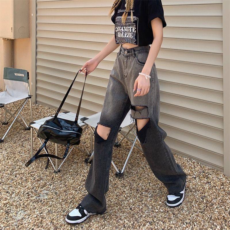 Women's Trendy Gradient High Waist Slim Ripped Jeans - RALO COLLECTION STUDIO