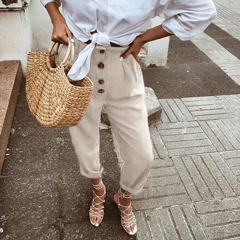 Women's Vintage Loose High Waist Casual Pants - RALO COLLECTION STUDIO