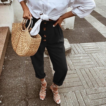 Women's Vintage Loose High Waist Casual Pants - RALO COLLECTION STUDIO