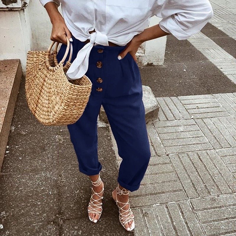 Women's Vintage Loose High Waist Casual Pants - RALO COLLECTION STUDIO