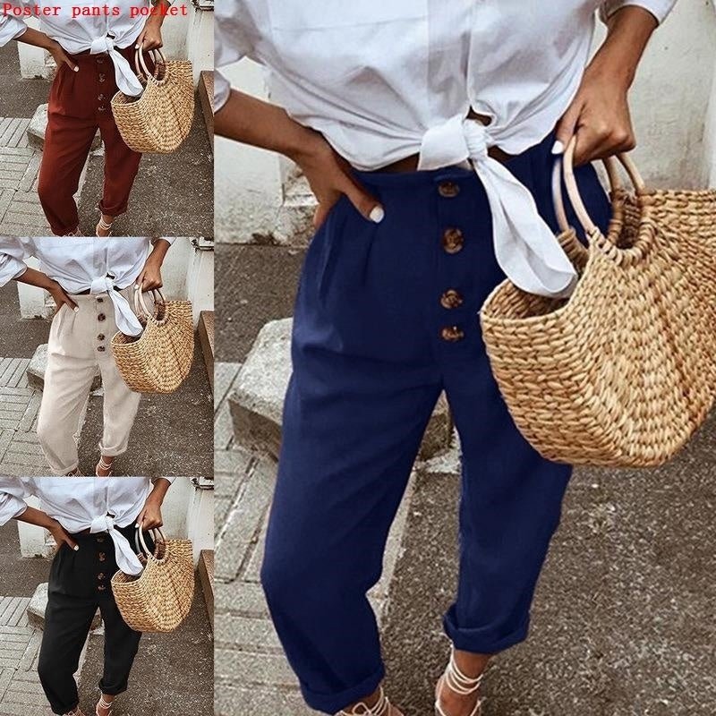 Women's Vintage Loose High Waist Casual Pants - RALO COLLECTION STUDIO