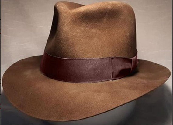 Wool Denim Hat With A Wide Brim And Bow - RALO COLLECTION STUDIO