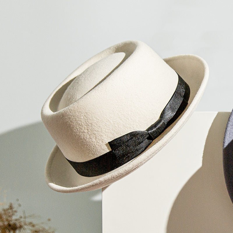 Wool Felt Hat Versatile Top Hat British-style Formal Hat - RALO COLLECTION STUDIO