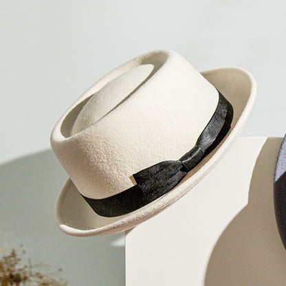 Wool Felt Hat Versatile Top Hat British-style Formal Hat - RALO COLLECTION STUDIO