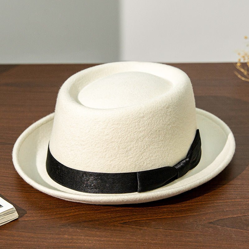 Wool Felt Hat Versatile Top Hat British-style Formal Hat - RALO COLLECTION STUDIO