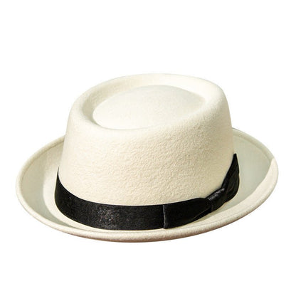 Wool Felt Hat Versatile Top Hat British-style Formal Hat - RALO COLLECTION STUDIO