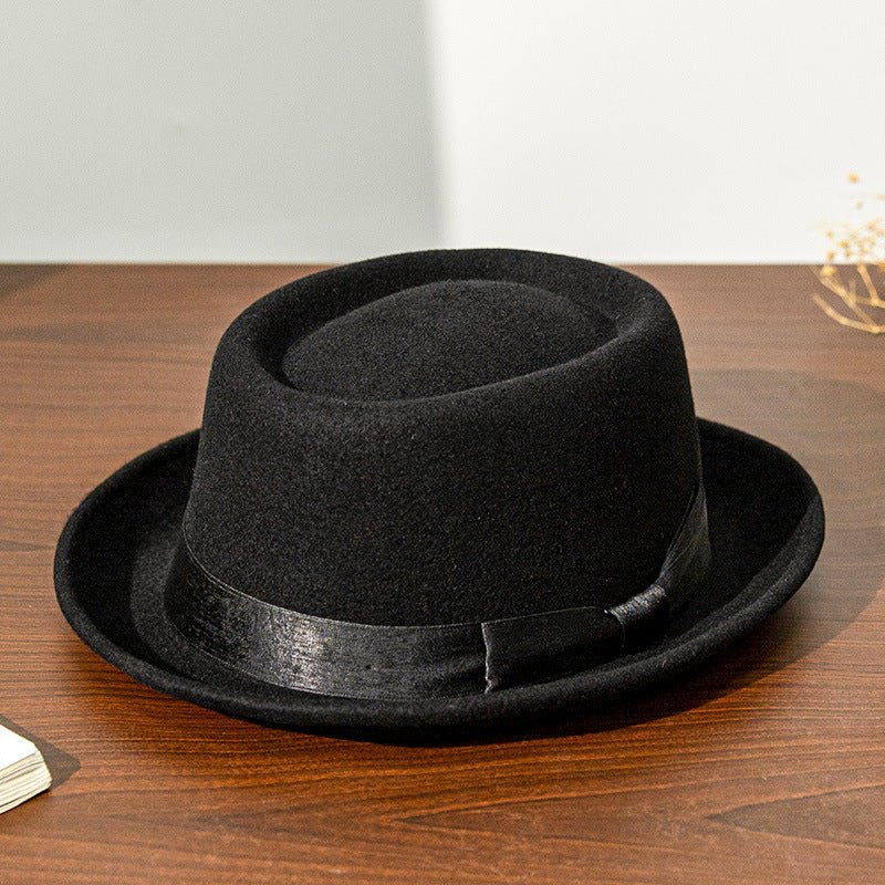 Wool Felt Hat Versatile Top Hat British-style Formal Hat - RALO COLLECTION STUDIO