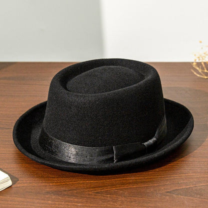 Wool Felt Hat Versatile Top Hat British-style Formal Hat - RALO COLLECTION STUDIO