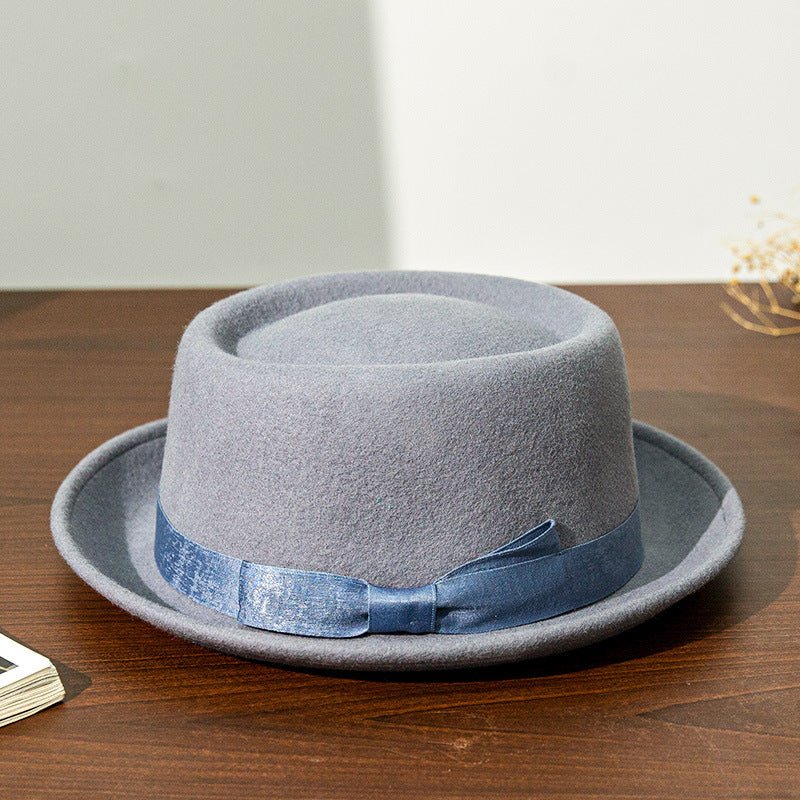 Wool Felt Hat Versatile Top Hat British-style Formal Hat - RALO COLLECTION STUDIO