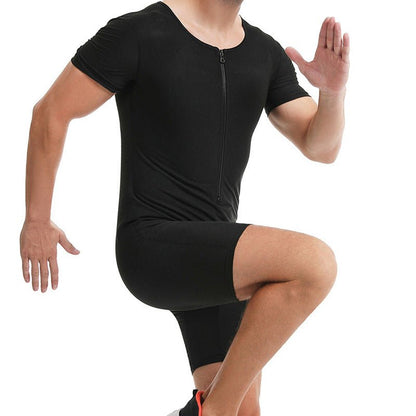 RALO Zippered Short-Sleeve Cycling Fitness & Yoga Jumpsuit - RALO COLLECTION STUDIO
