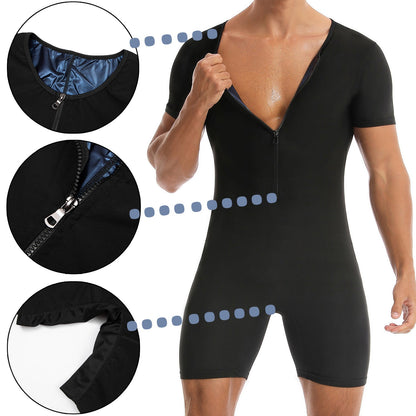 RALO Zippered Short-Sleeve Cycling Fitness & Yoga Jumpsuit - RALO COLLECTION STUDIO